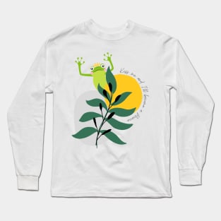 Cute Prince Frog quote design Long Sleeve T-Shirt